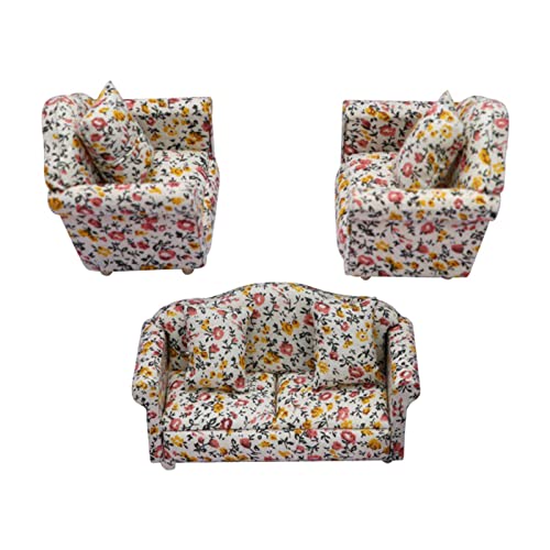 Fauteuil Rétro pour Maison de Poupée 1:12 et Canapé de Salon
