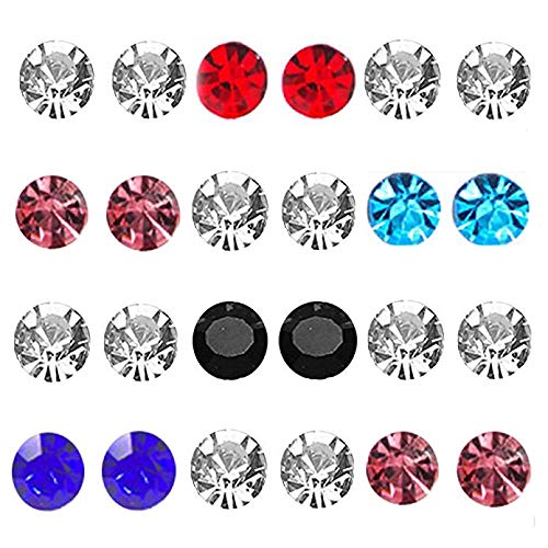 Gadgetsden Magnetic Non-Piercing Multicolor Stainless Steel Stud Earrings for Women (Set of 12 Pairs) (B01JWU83TS) Amazon Price History, Amazon Price Tracker