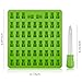 AIFUDA Silicone Candy Mold, 4 Pack Colorful Gummy Bear Mold with 4 Dropper for DIY Candy, Jelly, Cookie, Chocolate, Flavored Ice - 53 Cavities per Tray