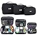BUBM 3 in 1 Travel Electronic Organizer Gadgets Electronics Accessories Storage Bag for Memory Card USB Battery Power Bank Flash Hard Drive Safe Space Cord Organizer