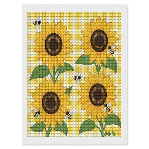 Peinture diamant 5D tournesols pour illuminer la décoration murale de votre salon