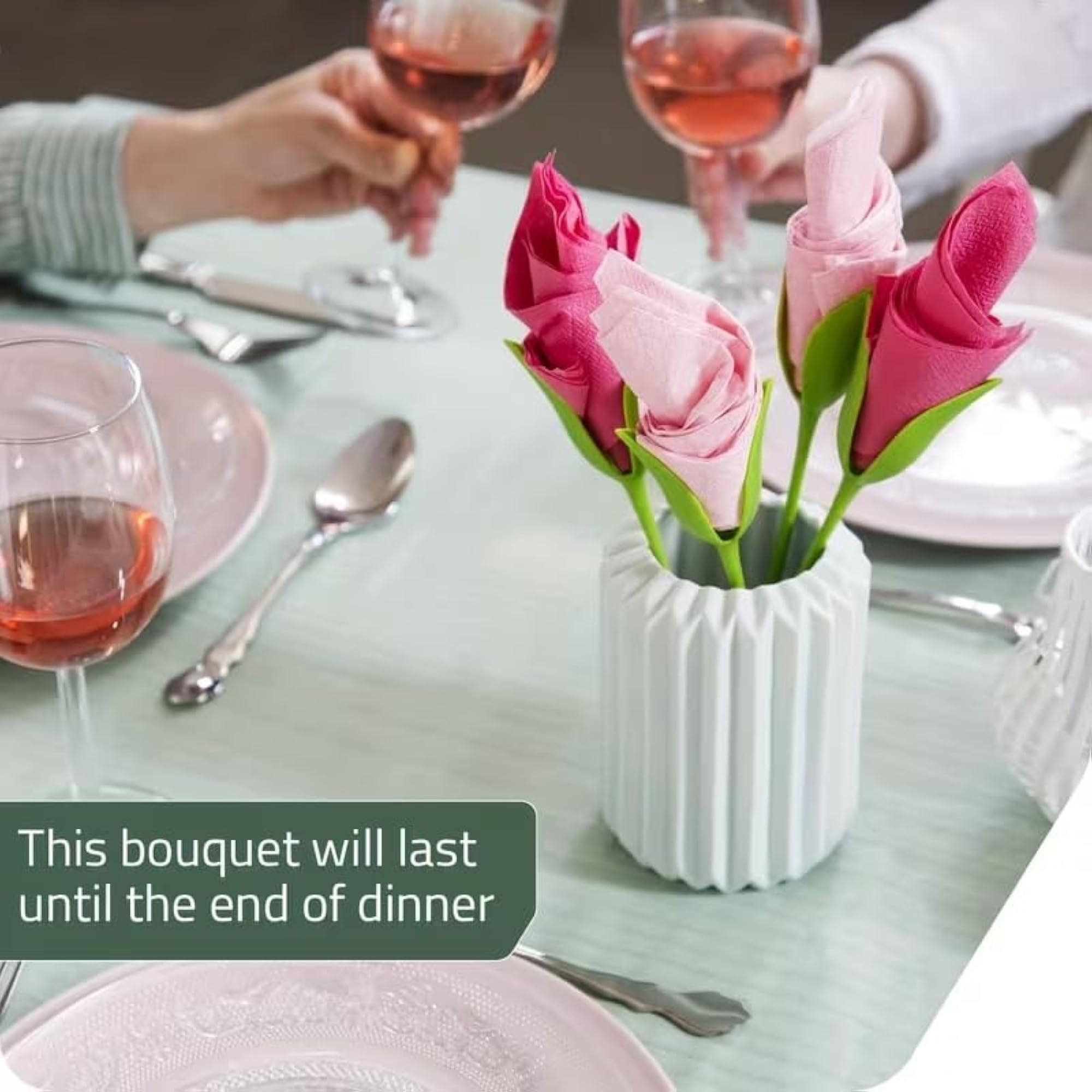 Floral Napkin Holder Set, Creative Flower-Shaped Stand