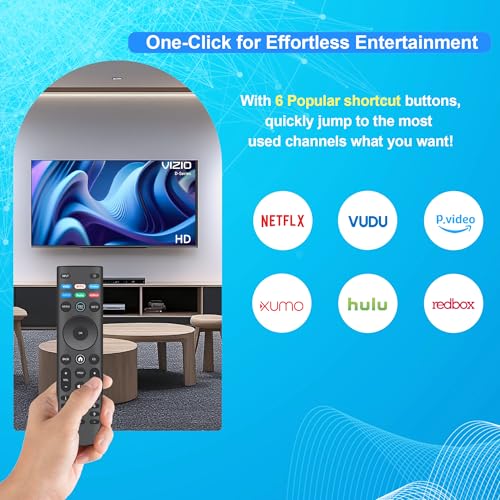 Image of 【Pack of 2】 Universal Remote XRT140 for VIZIO Smart TV Remote Replacement | for VIZIO XRT136 XRT260 XRT270 TV Remote Control Compatible with All VIZIO Smartcast D, E, M, P, V, PX Series Smart TVs