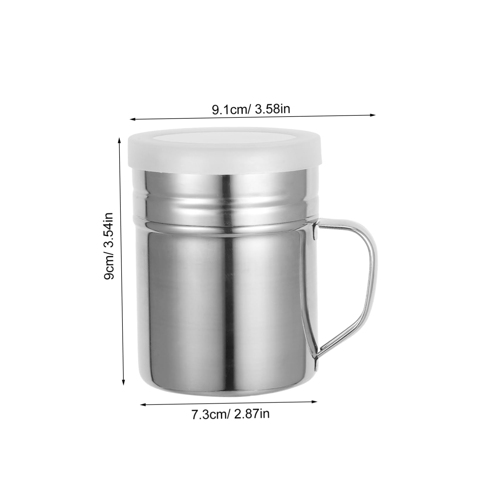 NAMOARLY Powder Sugar Sifter Stainless Steel Spice Jar with Fine Strainer for Baking Baking Cans