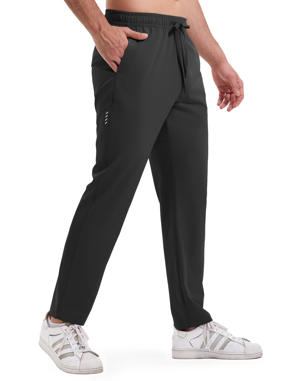 Rdruko Jogginghose Herren Lang Trainingshose Leichte Sporthose Schnelltrocknend Laufhose Atmungsaktive Freizeithose mit Taschen