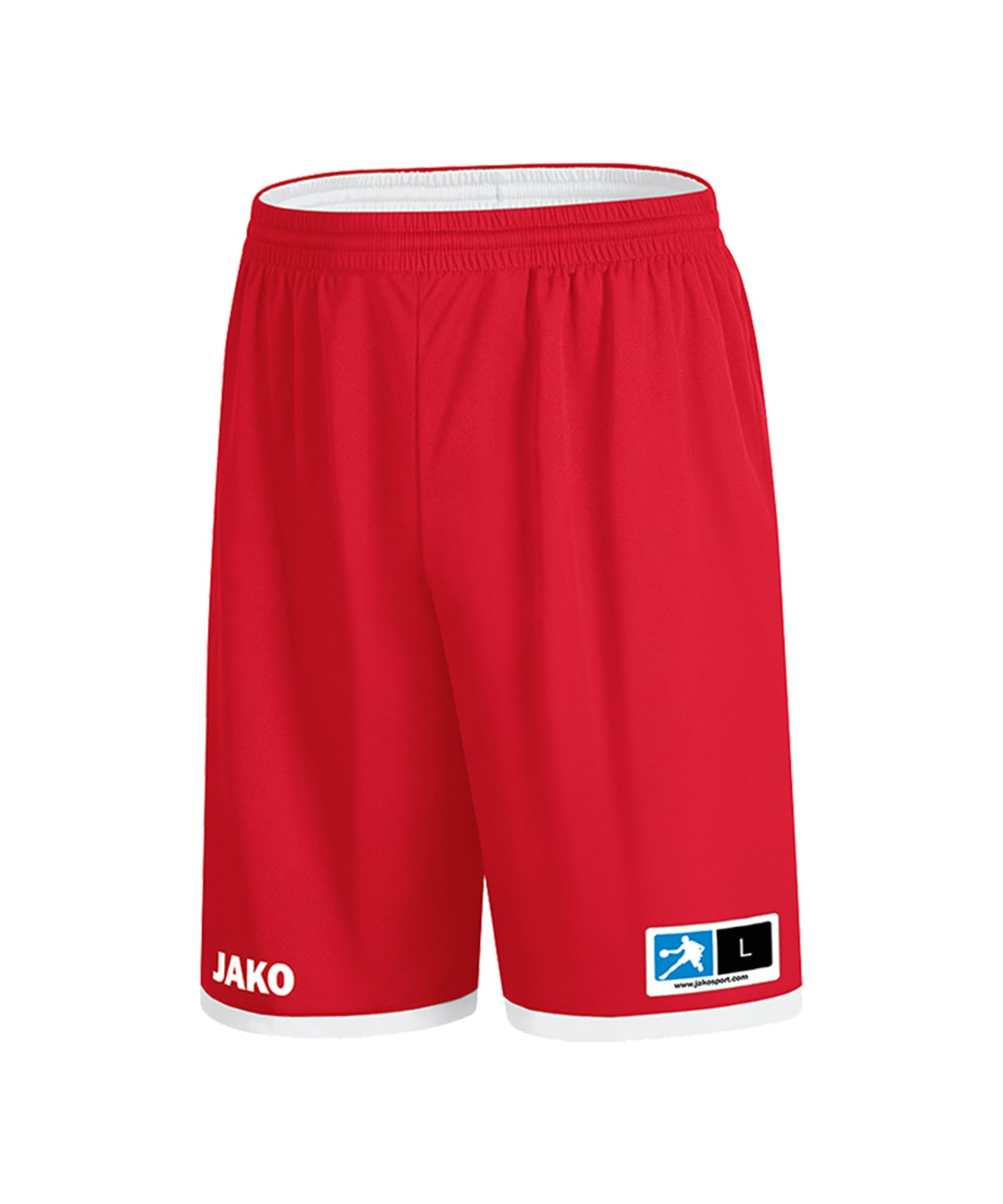 JAKO Men's Change 2.0 Reversible Shorts, Red/White, 3XL