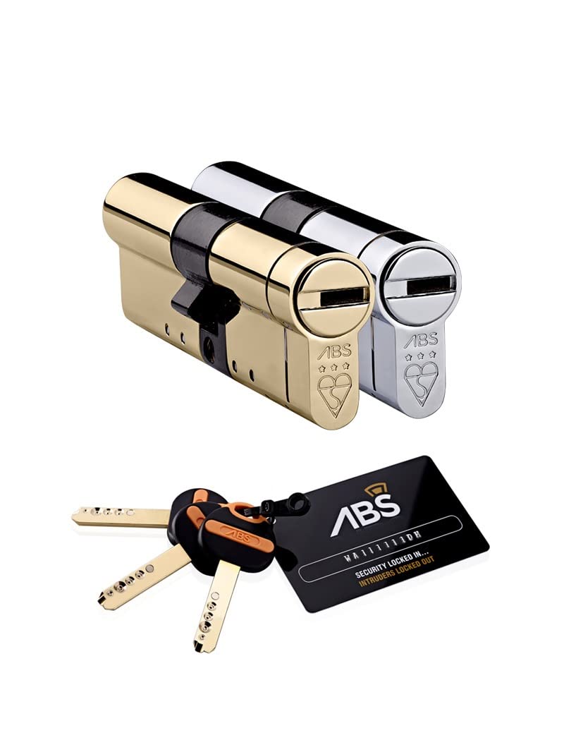 ABS Standard Cylinder Anti Snap Latest MK3 Security 3 Star - 55mm Int 45mm Ext - Brass