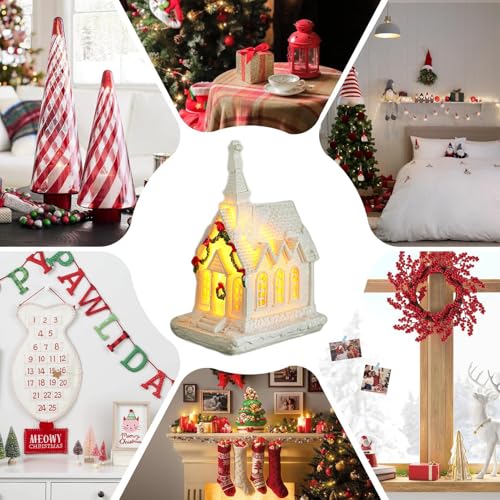 Decoração de casa pequena de Natal,Decoração de casa em miniatura de Natal - Decoração de casinha de