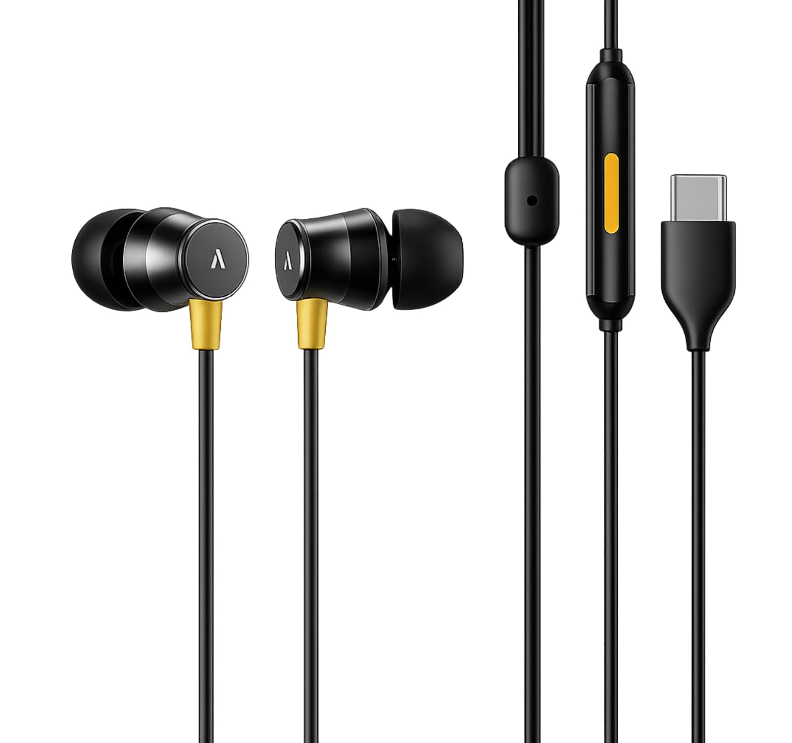 Buds 3 Compatible for Wired Gaming Earphones Type-C – HD Mic, Noise Isolation & Secure Grip Design (Black)-image-40