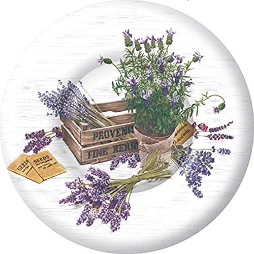 Boston International Heavy Duty Paper Plates Printed Disposable Dessert/Appetizer Plate Pack, 8