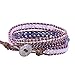 KELITCH Handmade 3 Wrap Bracelet Purple Gems Fashion Strand Bracelets (Purple)
