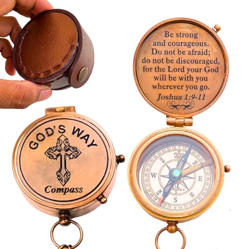 Brújula God's Way con Estuche de Cuero miniatura 1