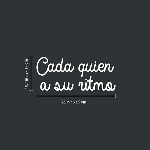 Miniatura 3 de Calcomanía de vinilo para pared, CADA Quien A Su RitmoEveryone at their Own Race - 10.7 x 25 pulgadas - Inspiradora calcomanía positiva en español