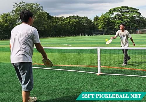 Image of Zdgao Portable Pickleball Net with Pickleballs and Carry Bag for Driveway | 22FT Regulation Size Pickle Ball Net, Weather Resistance Strong Steel Frame, Easy Setup for Indoor Gym, Outdoor Court