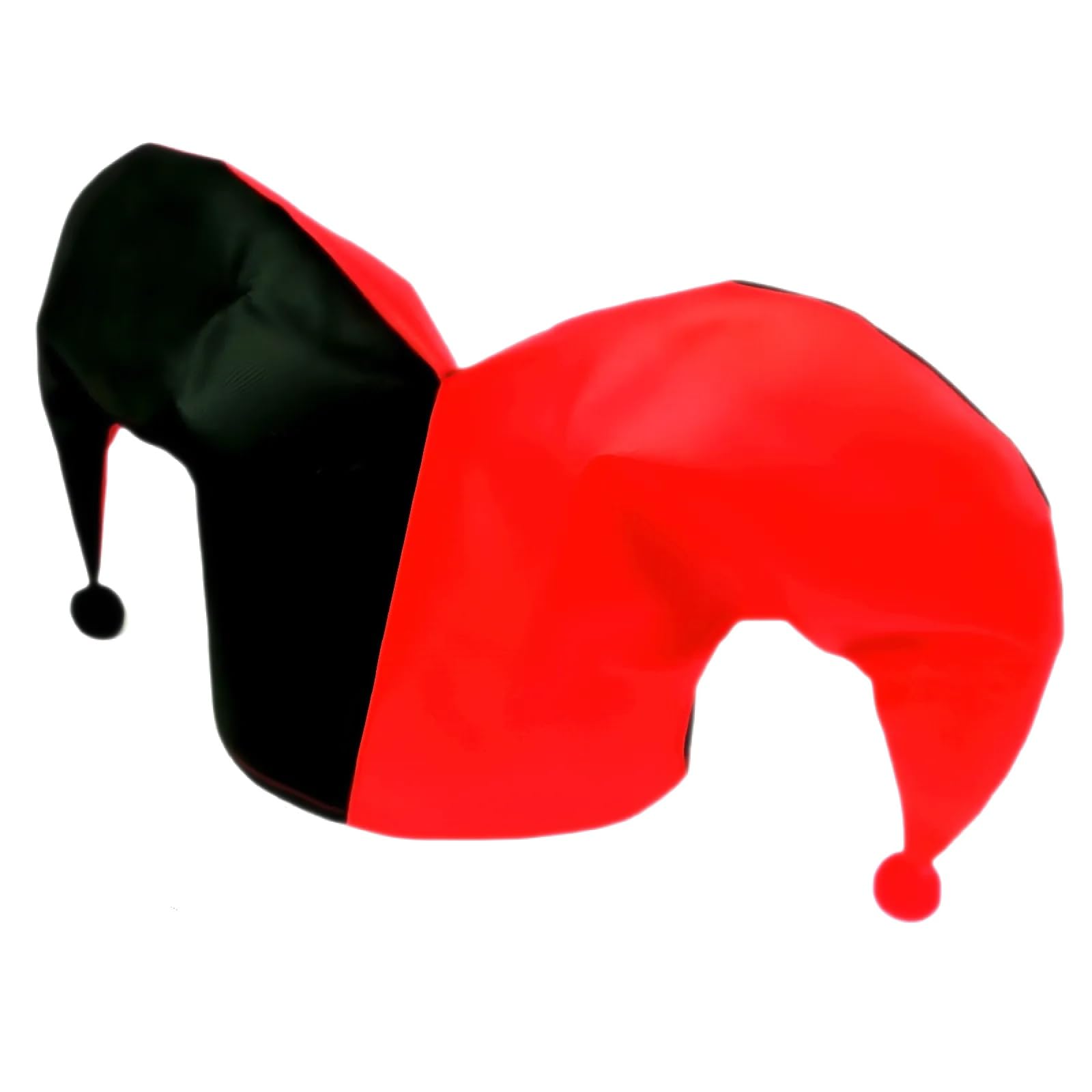BORFUE Halloween Clown Hat Funny Court Jester Clown Hat Red Black Joker Costume Accessory for Carnival Halloween Cosplay Holiday Dress Up