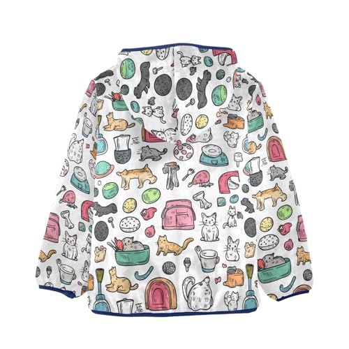 Pet Toys Girls Fleece Jacket Girls Fall Jacket Boys Coats Zip Up Hoodie Children Sherpa Warm Outerwear 2-10T2