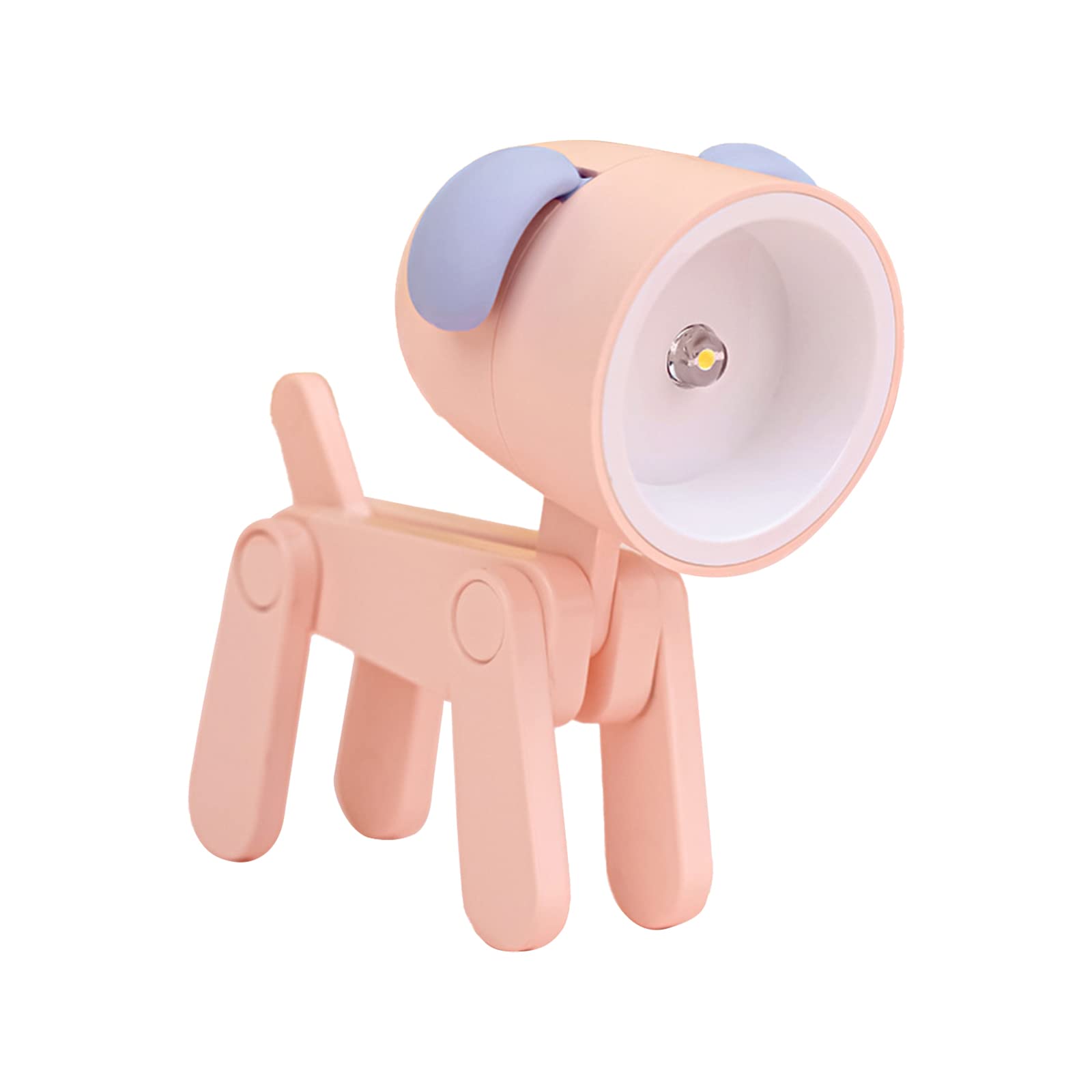 SUFUBAI Cartoon Mini DIY Cute Dog LED Desk Lamp Portable Adjustable Night Light Eye-Protection for Home Office College Dorm Room Girls Boys Decor Gift (Pink)