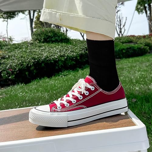 Image of HUGSWEET Thin Soft Cotton Crew Socks for Women Ankle above Bootie Socks Gifts for Women 5-10 Pairs