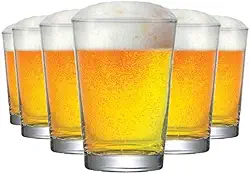 Ruvolo, Jogo de Copo, Copo de Vidro Caldereta, Copo para Cerveja 300ml 6 pcs