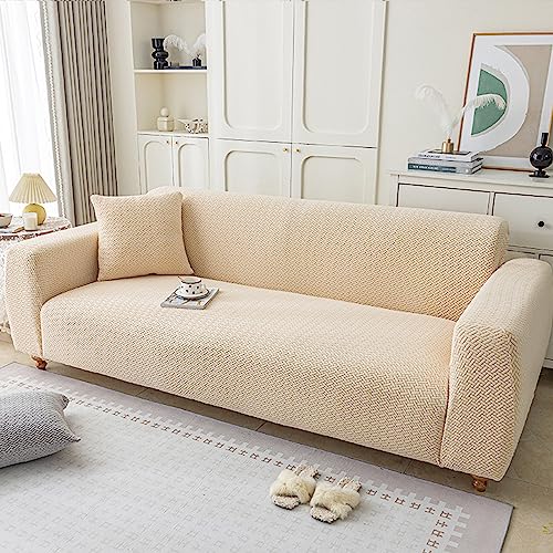 Housse de canapé extensible kaki : solution anti-glisse pour fauteuil 1 place - 3