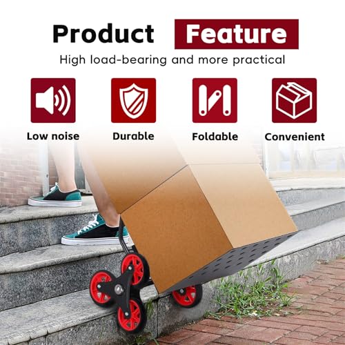 Carretilla plegable para escaleras resistente 330 lb miniatura 4