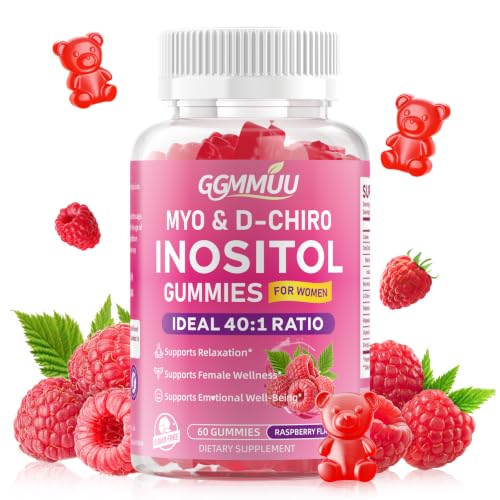 GGMMUU Myo-Inositol & D-Chiro Inositol Gummies for Women 60 Count