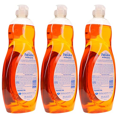Palmolive Ultra Orange Antibacterial, Dish Soap, 591 Ml / 20 Fl.oz - 3 Packs #TOP2