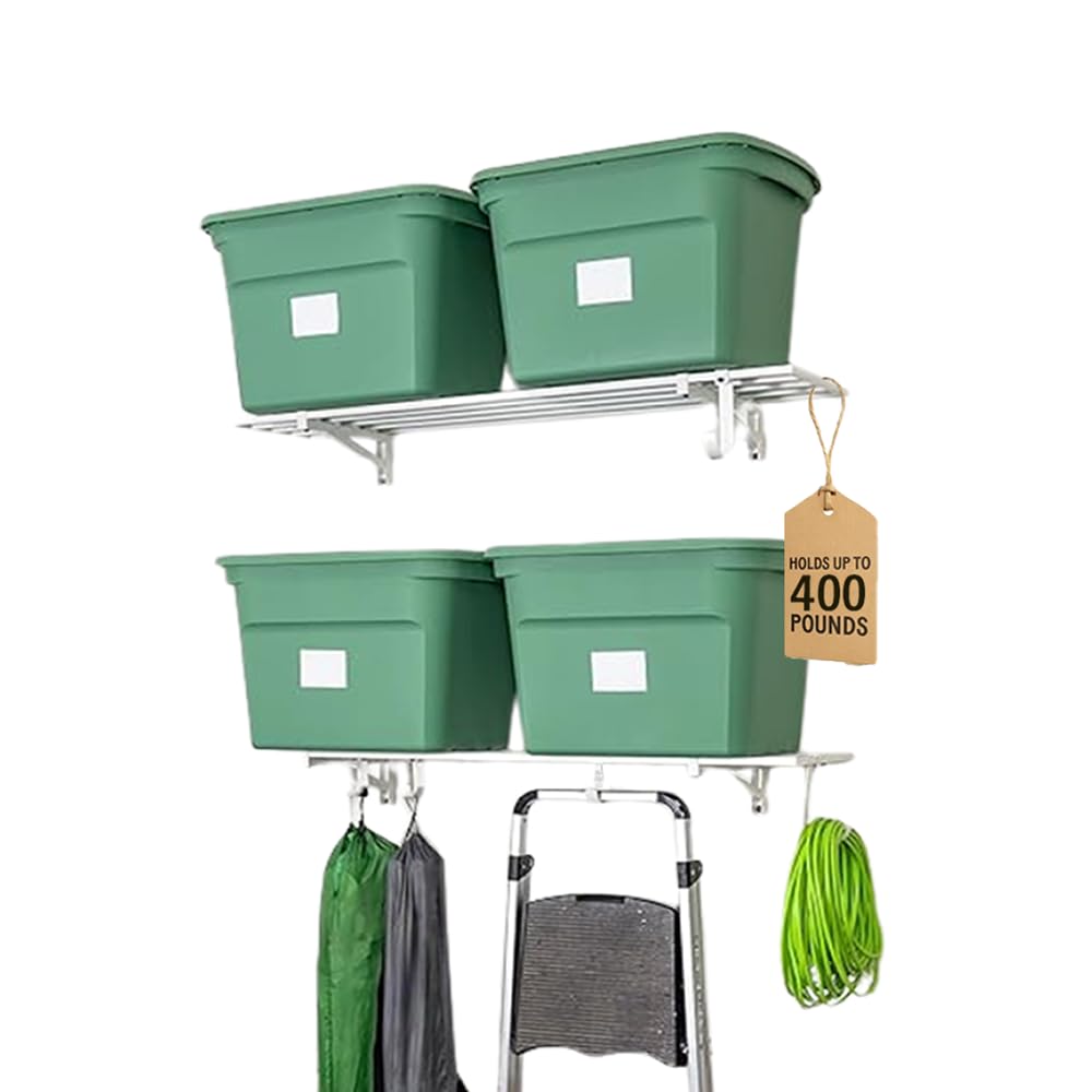 StoreYourBoard Heavy Duty Garage Shelf Wall Mount 1ft x 4ft – Wall-Mounted Shelving for Storage & Organization – Heavy Duty Garage Shelves for Tools,