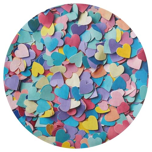Alfombra con estampado de confeti lavable para casa 5