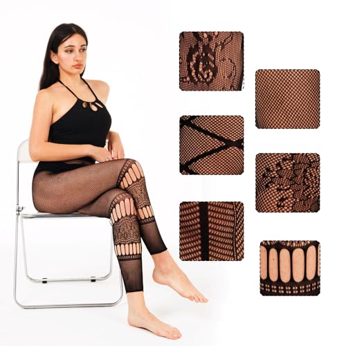 6 Pairs Fishnet Tights Stockings for Women Black Mesh Tights Net Stockings Sexy Fishnets Leggings for Party4