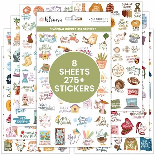 bloom daily planners Seasonal Bucket List Planner Stickers - Spri...