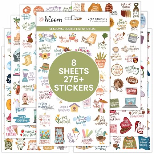 bloom daily planners Seasonal Bucket List Planner Stickers - Spring,
