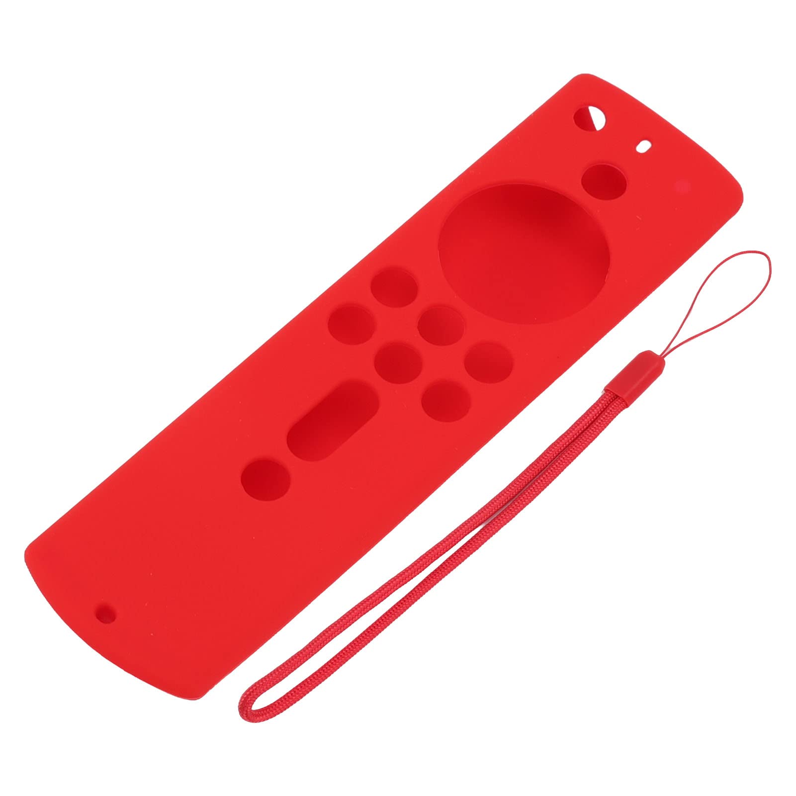 Silicone Protective Case for 4K 2018 Remote Control Shockproof Slip Cover with Lanyard Soft Skin Friendly Material Precise Cutouts (Red)