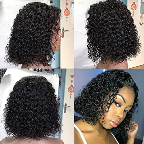 Arabella Hair 12Inch Lace Front 10A Water Wave Bob 13X5 Short Bob Wigs Human Hair Pre Plucked With Elastic Bands Wet And Wavy Wigs (12Inch, 13X5X2 Water Bob) #TOP2