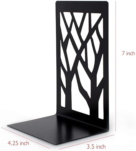 Miniatura 4 de Sujetalibros de metal, extremos de libros pesados para estantes, estante para libros, decoración del hogar, soportes negros