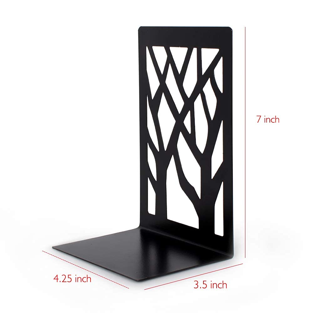 Umikk Book Ends, Metal Bookend, Tree Of Life Bookend For Shelves, Home Decorative Bookends For Heavy Books, Black - View #9