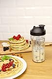 COOKUT - Shaker Miam - Idealne ciasto na naleśniki lub naleśniki w mniej niż 2 minuty - Praktyczne, bez robotów, wag i przyborów kuchennych oraz bez bałaganu - Łatwe przechowywanie - 14 x 14 x 23 cm