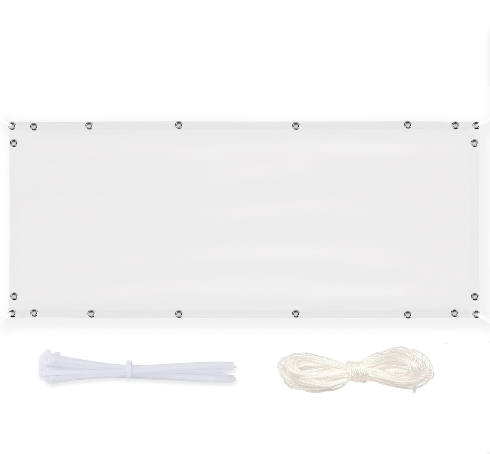 Housse de balcon avec cordon bâche coupe-vent anti regard 9m
