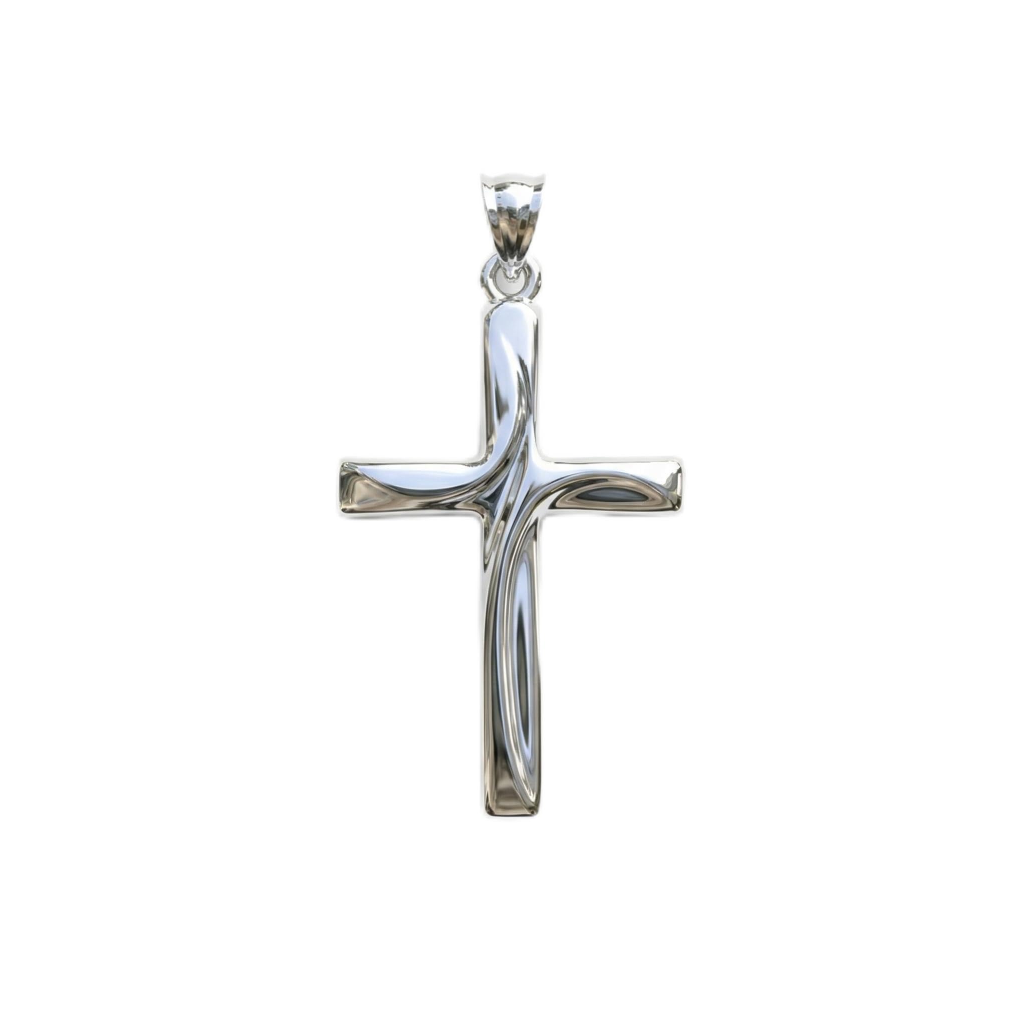MAZZERI 925 Sterling Silver Cross Pendant for Men and Women - Small and Large