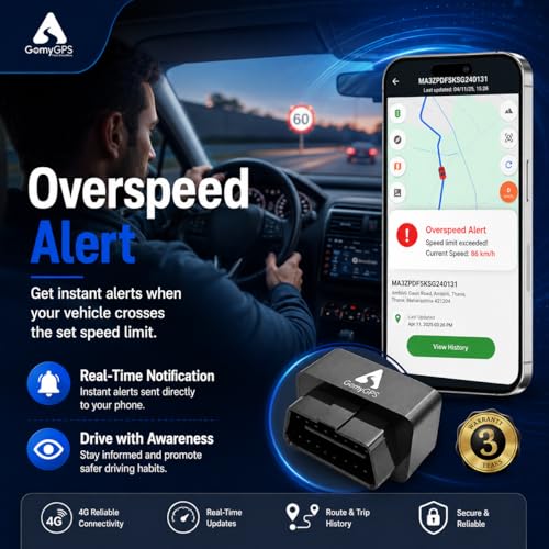 Image of 4G Enabled Plug & Play OBD GPS Tracker for Car, Truck, & Bike | 5G Sim | Driving History & Geofence Alerts | Real-Time Location | Bluetooth Enabled | Android App Support