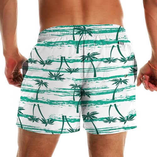 Mens Swim Trunks with Mesh Liner 5 Inch Quick Dry Swim Shorts with Pockets4