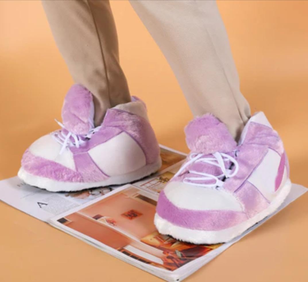 Warm Sneaker Slippers Anti Slip Soft Comfy House Shoes Plush Fuzzy Slide One Size Fits Most Bigfoot Gift Winter Fluffy Slides For Indoor Outdoor - Image 2