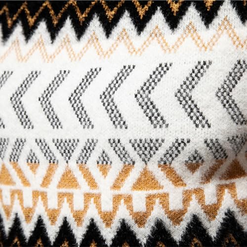 Mens Pullover Sweater Lightweight Casual Patchwork Knit Sweater Slim Fit Crewneck Business Work Casual Jumper Tops4