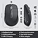 Logitech MX Anywhere 3 Compact Performance Mouse, Wireless, Fast Scroll, Any Surface, Portable, 4000DPI, Customizable Buttons, USB-C Bluetooth - Graphite - With Free Adobe Creative Cloud Subscription