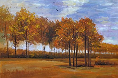 1art1 Vincent Van Gogh - Paisaje De Otoño 1885 Cuadro Al Óleo...