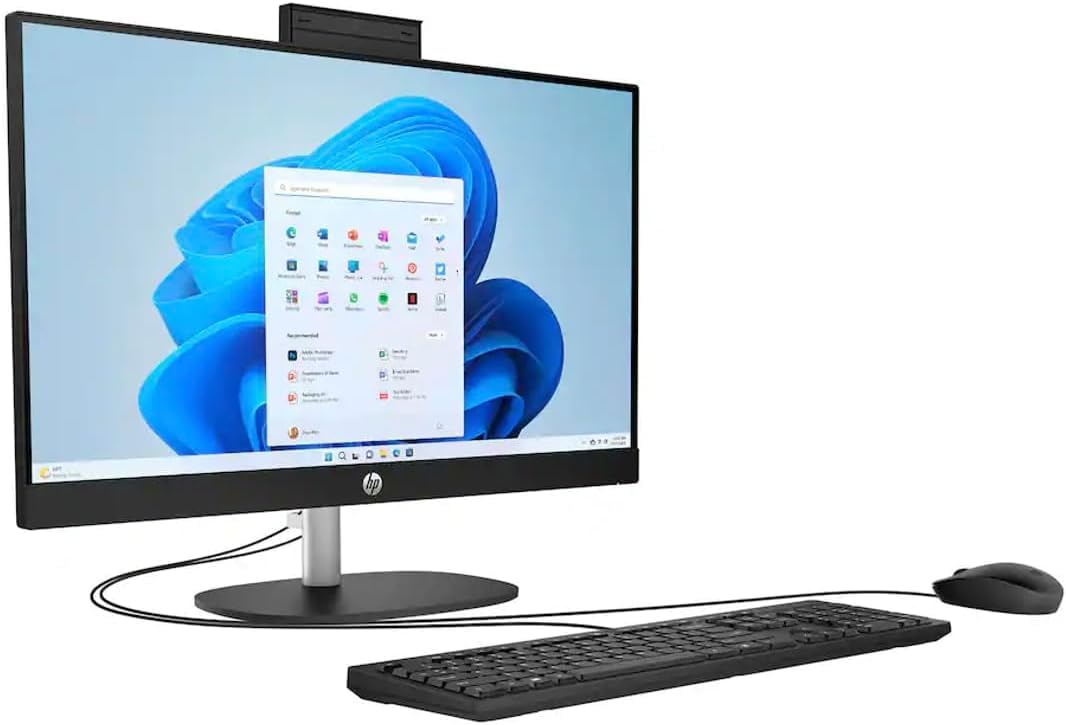 HP 23.8 inch All-in-One Desktop PC - 23.8" IPS FHD Display - AMD Ryzen 3 7320U - 8GB LPDDR5 Ram - 512GB SSD - AMD Radeon - Windows 11 Home - 24-cr0114