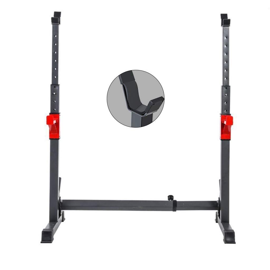 AYCDL Fitness Squat Rack Home Fitness Equipment Adjustable Multifunctional Squat Rack Barbell Rack Overweight Load Bearing Siamese Rack Weight Lifting,Black-60 * 85 * 95cm
