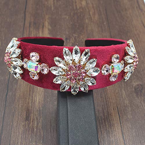 Amazon.com : Pulcykp Baroque Shiny Crystal Large Flower  display picture 3