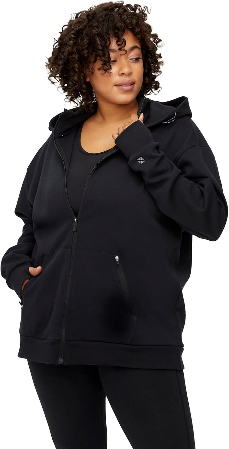 TomboyX Constant Hoodie, Athletic, Full Zip, All Day Comfort (XS-6X) - Image 3