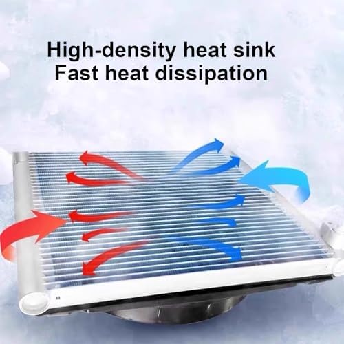 12V RV Air Conditioner 8000 BTU - Quiet Camper AC Unit with Remote Control & Temperature Display, Fast Cooling, Intelligent Frequency for RVs, Vans, Trucks, Cranes (Red)